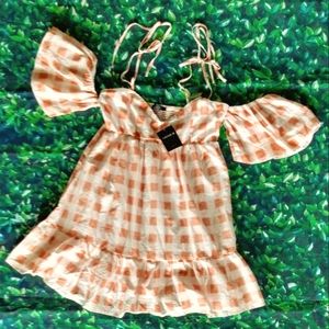 Off Shoulder Ruffled Mini Dress